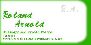 roland arnold business card